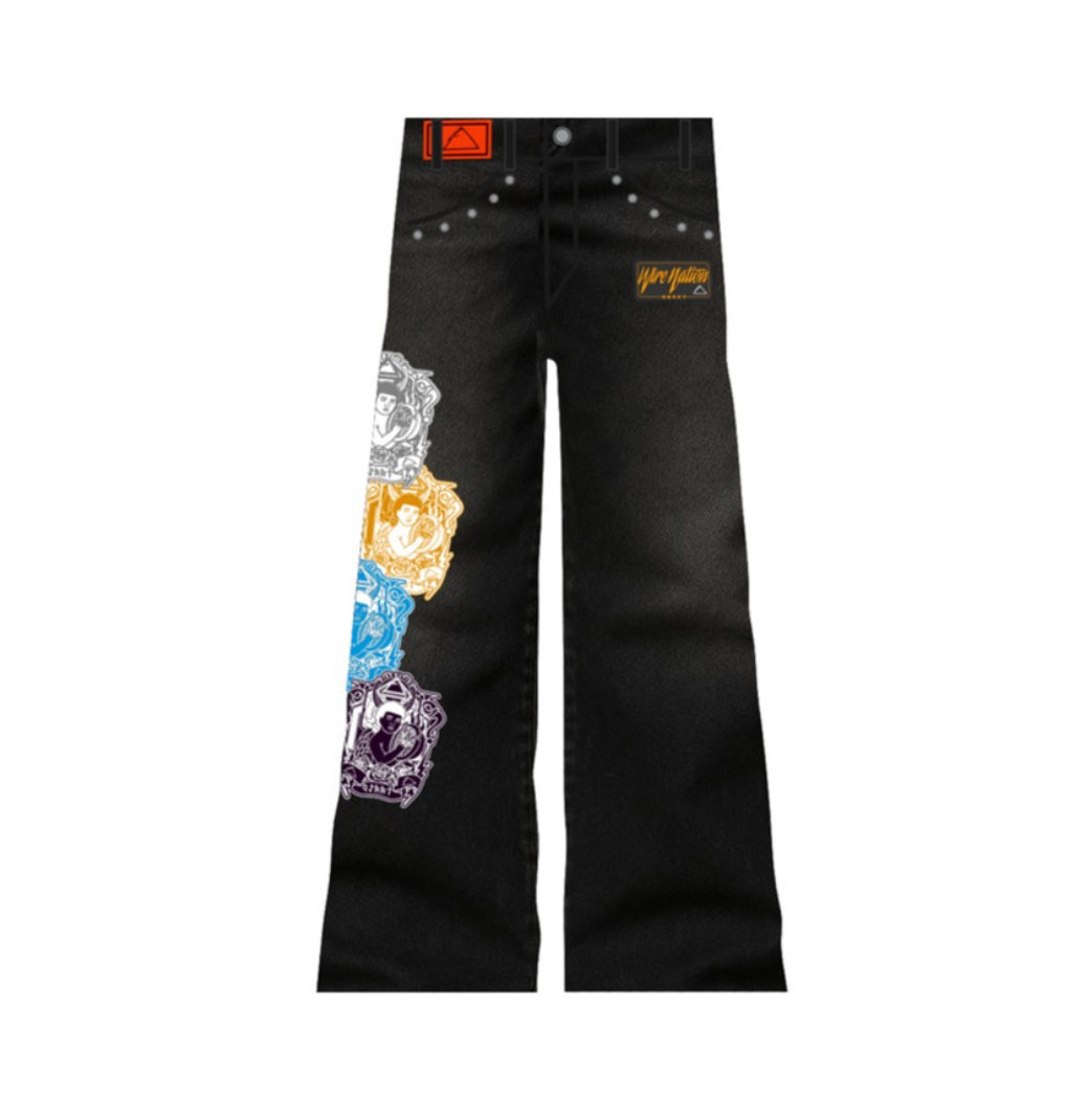WN St.Cronos Gothic Fit Denim – Black