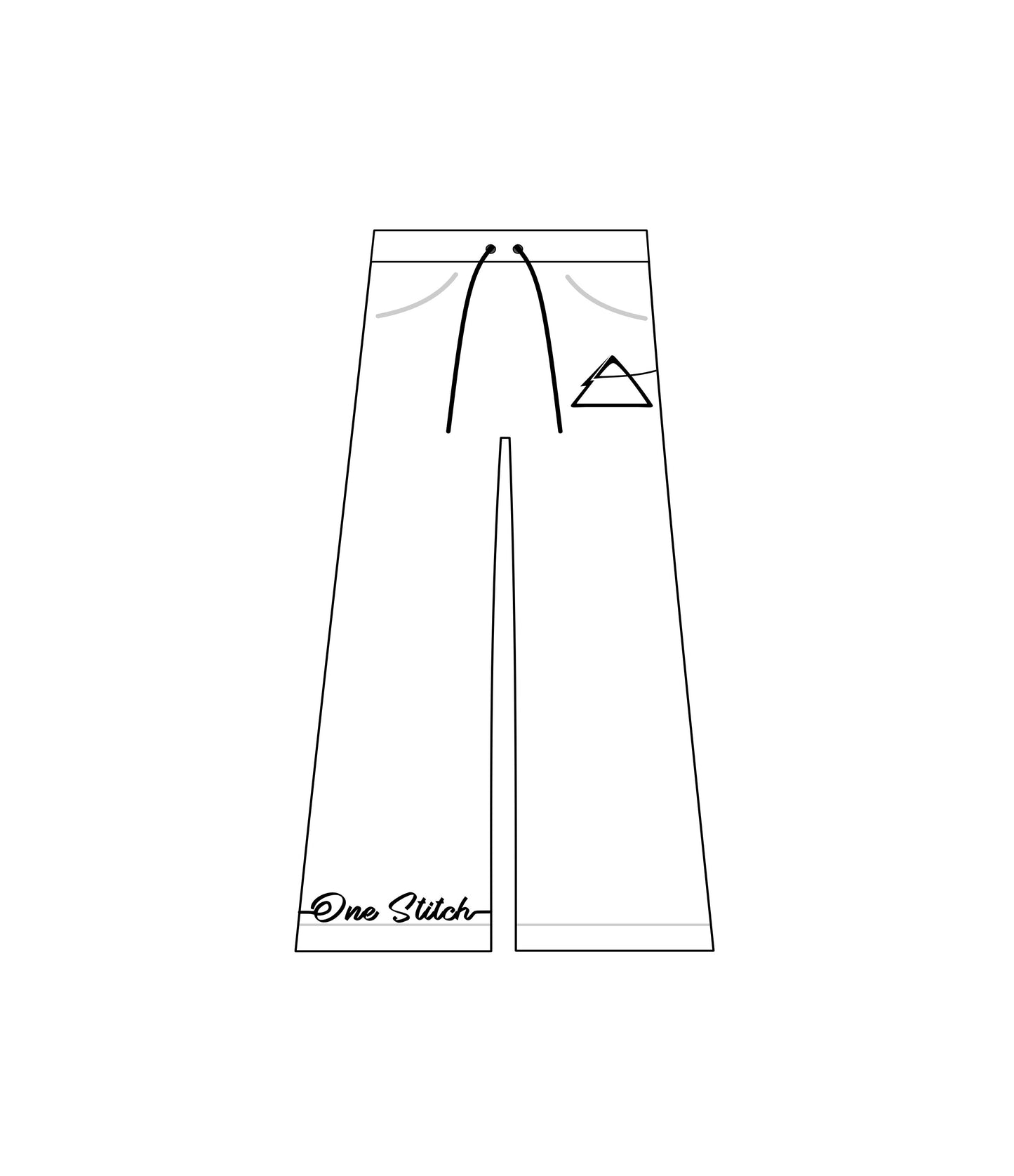 WN Stitches Sweatpants – White