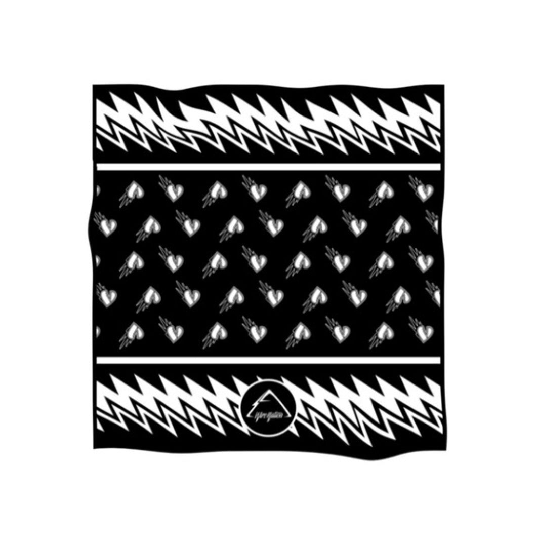 WN Black Bandana – Broken Hearts Motif