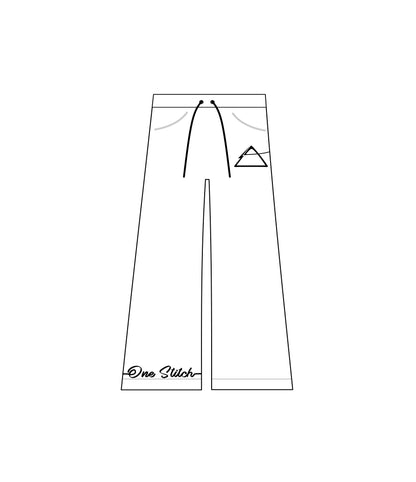 WN Stitches Sweatpants – White